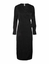 Yaspella Ls Wrap Midi Dress S. Noos Yas Black