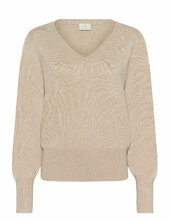 Kal V-neck Pullover Kaffe Beige