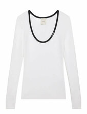 Ls Color Blocked Cotton Sweater Calvin Klein Jeans White