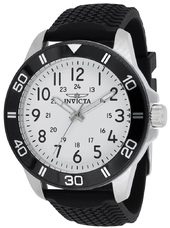 Invicta Herreur 43629 Pro Diver Sølvfarvet/gummi Ø45 Mm