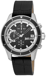 Just Cavalli Herreur Jc1g215l0015 Classic Sort/læder Ø42 Mm