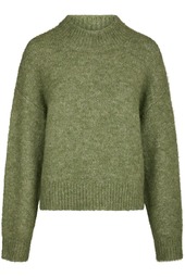 Neo Noir - Strik - Paulina Fluffy Knit Blouse - Dusty Green (levering I December)