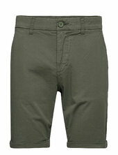 Chuck Regular Chino Poplin Shorts - Knowledge Cotton Apparel Green