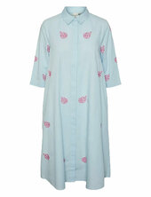 Yasbella 3/4 Midi Shirt Dress S. Yas Blue