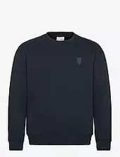 Loose Fit Heavy Diagonal Structure Knowledge Cotton Apparel Navy