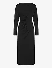 Off-the-shoulder Ruffled Dress Mango Black