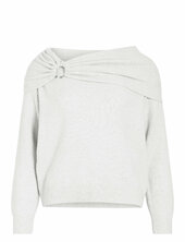 Vikenya L/s Off Shoulder Knit Top/ka Vila White