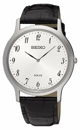 Seiko Herreur Sup863p1 Solar Hvid/læder Ø37.8 Mm
