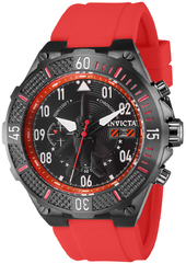 Invicta Herreur 39897 Aviator Sort/gummi Ø50 Mm