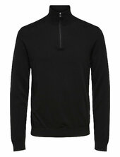Slhberg Half Zip Cardigan Noos Selected Black
