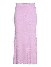 Fine Knit Rib A-line Skirt Davida Cashmere Pink
