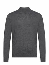 Slhtown Merino Coolmax Knit Mock B Noos Selected Grey