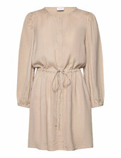 Vipricil O-neck 7/8 Dress - Noos Vila Beige