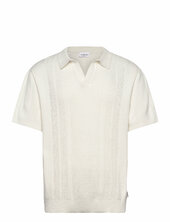 Knitted S/s Polo Lindbergh White