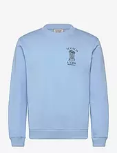 Left Chest Artwork Sweatshirt Scotch & Soda Blue