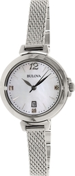 Bulova Dameur 96p150 Diamond Hvid/stål Ø30 Mm