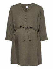 Mlmercy 3/4 Woven Tunic Noos Eco A. Mamalicious Green