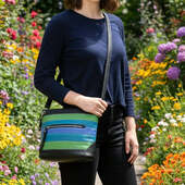 Style Quest I Smukke Farver (sort, Grøn, Turkis, Blå). Skøn Crossover & Skuldertaske I Kraftigt Kvalitetslæder