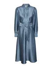 Yasempi Ls Long Shirt Dress Yas Blue