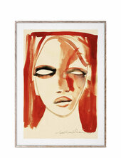 Red Portrait - 50x70 Cm Paper Collective Patterned