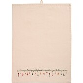 Viskestykke "julius" Natur M/ Juleranke - Ib Laursen 50x70