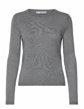 Fine-knit Crew-neck Sweater Mango Grey