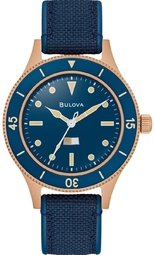 Bulova Herreur 98a325 Mil-ships Blå/tekstil Ø41 Mm