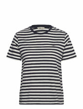 Reg Striped Shield Ss T-shirt Gant Blue