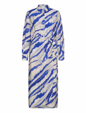 Vidogma Esa V-neck L/s Midi Shirt Dress Vila Blue