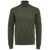 Pullovere Selected  Noos Berg Roll Neck Knit - Forest Green