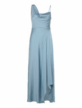 Asymmetrical Creased-effect Dress Mango Blue