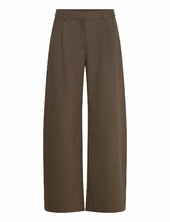 Low Waist Wide Suiting Trousers Weekday Khaki