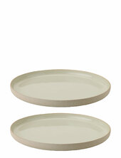 Emma Dinner Plate Ø 24 Cm 2 Pcs Grey Stelton Beige