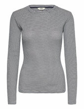 2x2 Cotton Stripe Tuba Tee Ls Mads Nørgaard Black