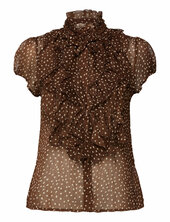 Liljasz Crinkle Ss Shirt Saint Tropez Beige