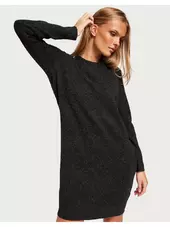 Vero Moda Vmdoffy Ls O-neck Dress Ga Noos Strikkjoler Sort