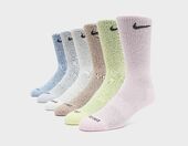 Nike 6-pack Everyday Cushioned Training Crew Sokker, Multi