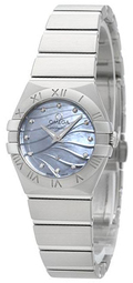 Omega Dameur 123.10.24.60.57.001 Constellation Quartz 24mm Blå/stål