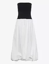 Combined Knitted Balloon Dress Mango Black