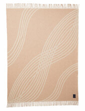 Waves Recycled Wool Jacquard Throw Lexington Home Beige
