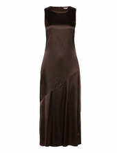 Objsally Sl Long High Neck Dress E Div Object Brown