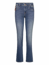 Pzkarolina Hw Jeans Straight Leg Pulz Jeans Blue