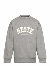 Printed Cotton Sweatshirt Mango Grey