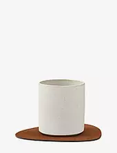 4-set Glass Mat Curve Double Lind Dna Brown