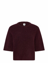 Madina Short Sleeve Knit Twist & Tango Burgundy