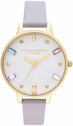 Olivia Burton Dameur Ob16rb11 London Hvid/læder Ø34 Mm