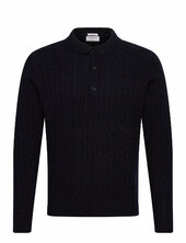 Lambswool L/s Button Polo Lindbergh Navy