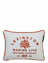 Marine Life Organic Cotton Canvas 40x30 Pillow Lexington Home White
