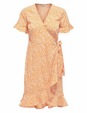 Onlolivia S/s Wrap Dress Wvn Noos Only Orange