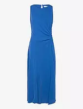 Midi-dress With Draped Detail Mango Blue